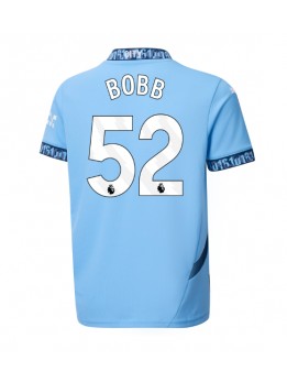 Muži Futbalové oblečenie Manchester City Oscar Bobb #52 2024-25 Krátky Rukáv - Domáci